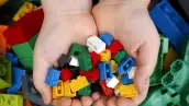 Lego Bricks in child hands