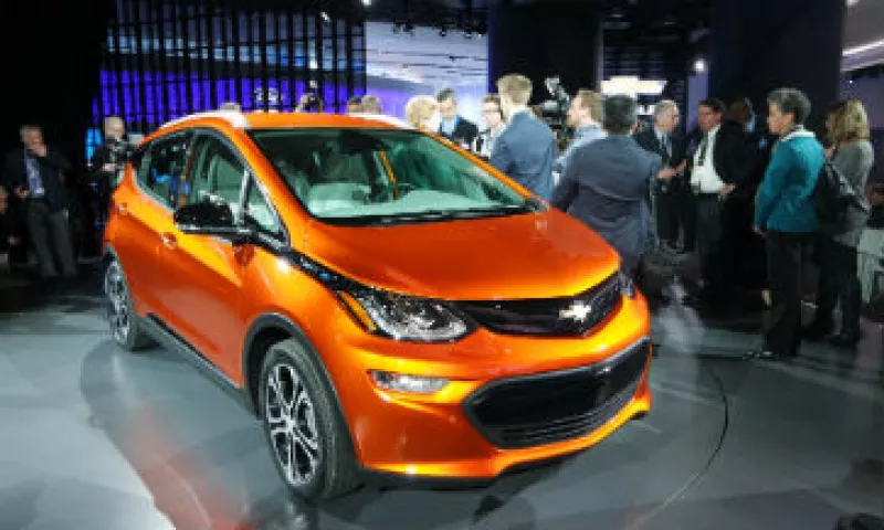 El auto eléctrico que presentó la armadora. (Foto: Ivet Rodríguez)