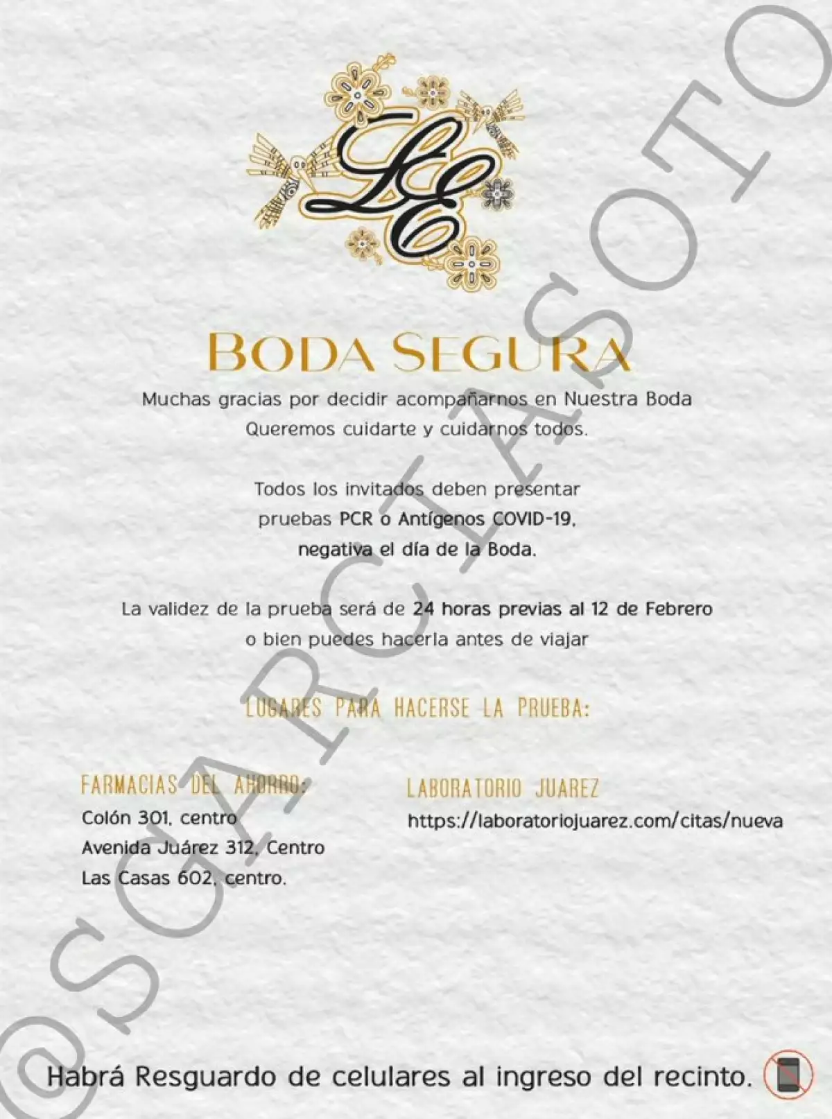Invitación boda Elba Esther Gordillo