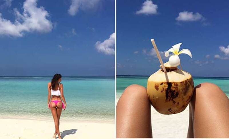 Como forma de felicitación por el galardón a su novio, Irina publicó unas fotos en su Instagram del viaje que tuvo con su novio.