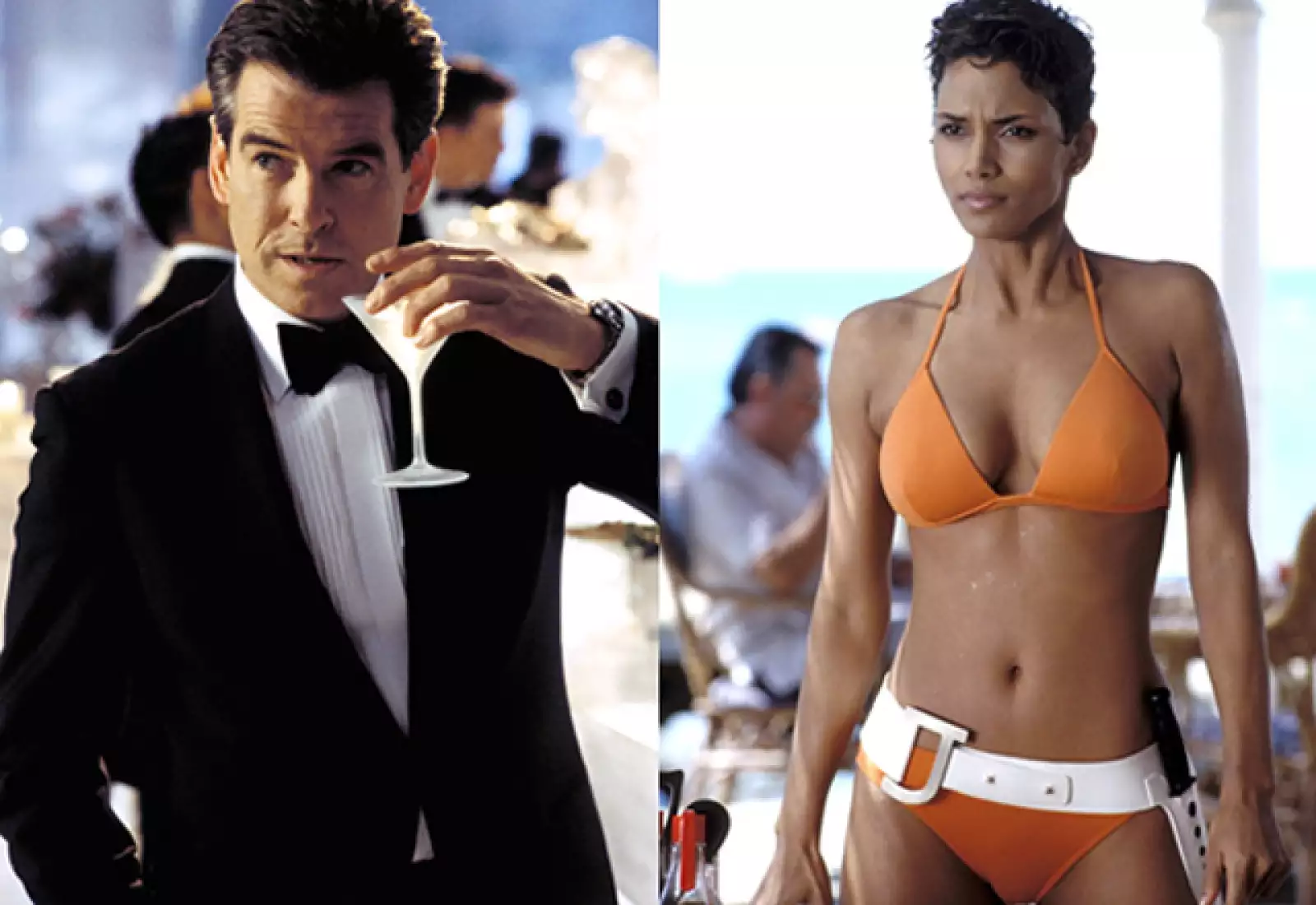 Nadie olvidará aquella escena de Halle Berry saliendo del mar en un sexy bikini naranja en `Die another day´ (2002), la última película de James Bond en la que actuaría Pierce Brosnan. De alguna manera Berry remitió a Andress en `Dr. No´.