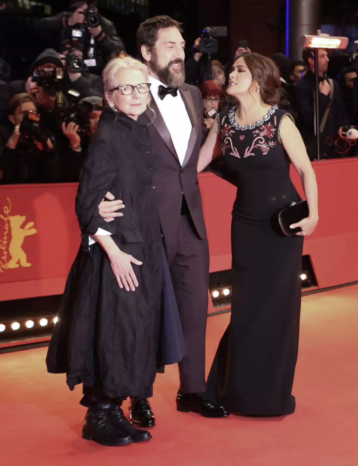 Sally Potter, Javier Bardem y Salma Hayek