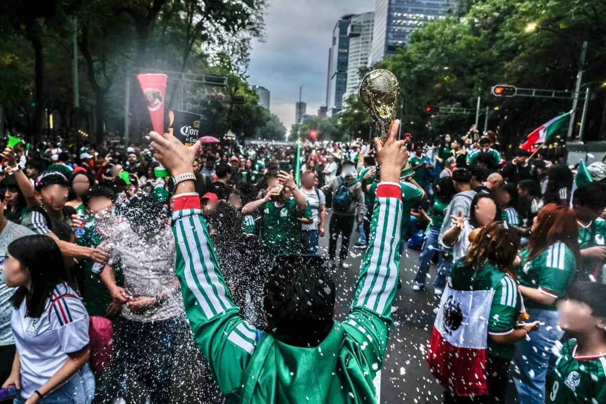 Festejos por el Mundial 2026 en el Ángel de la Independencia