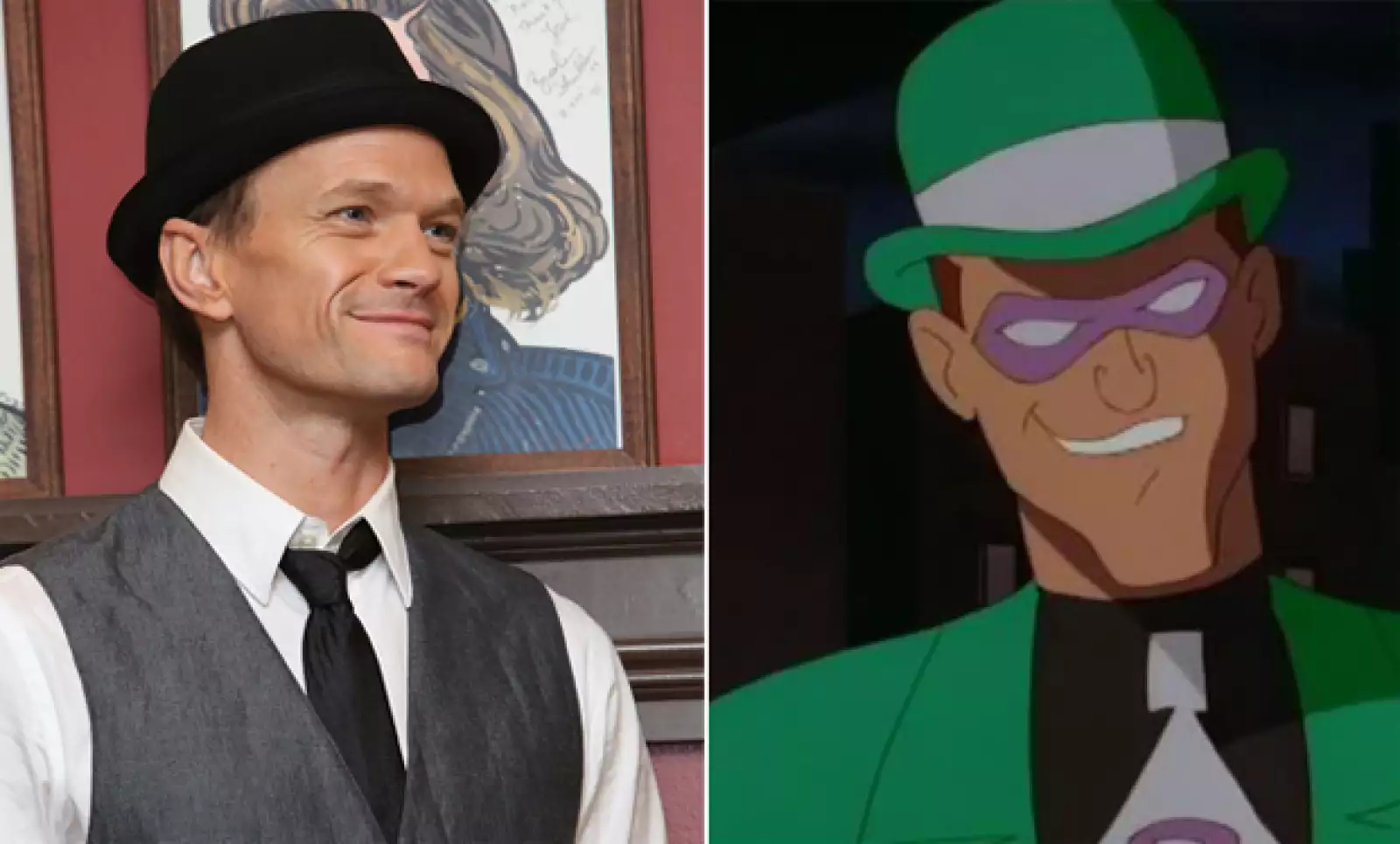 Neil Patrick Harris es idéntico a The Riddler de Batman, ¿pondrá a su esposo David a hacer acertijos?
