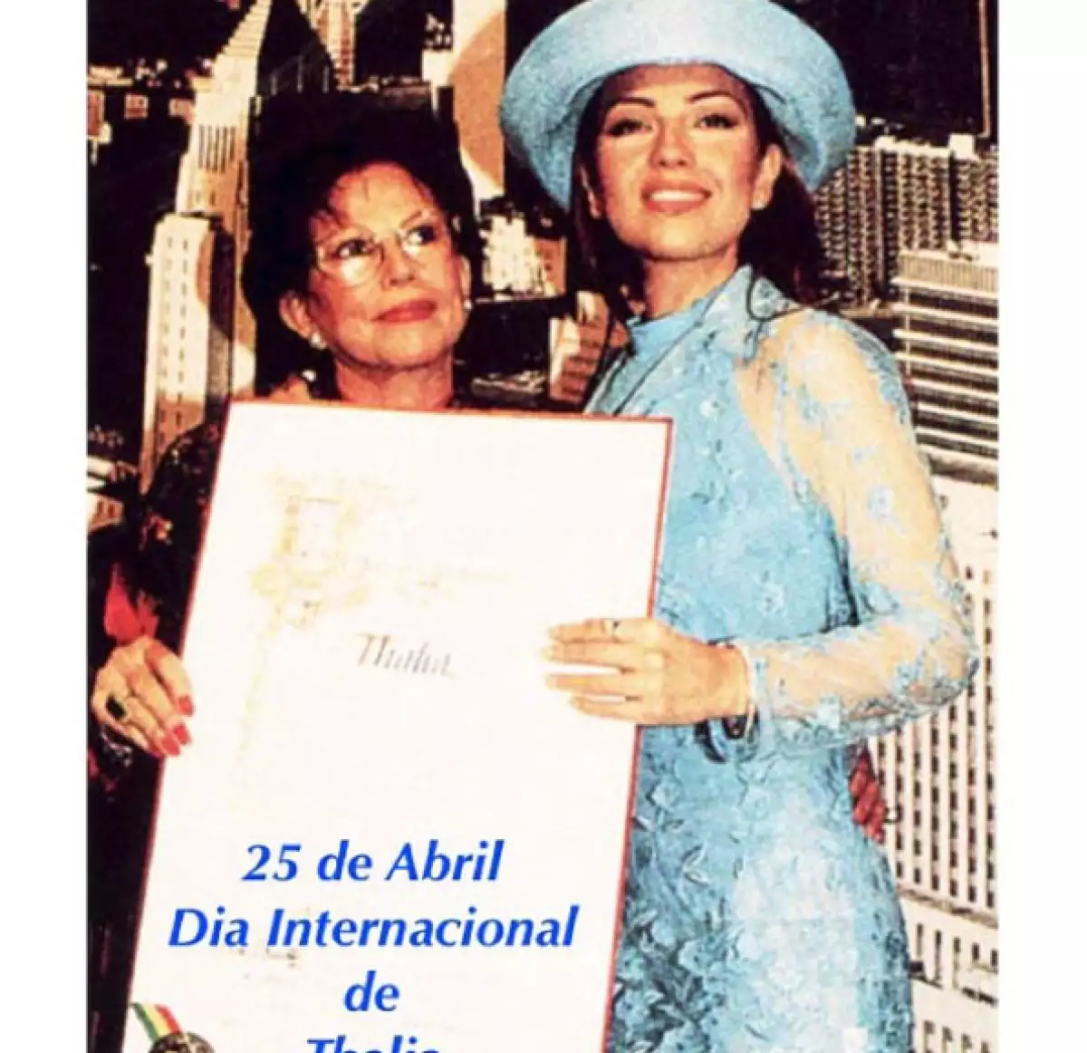 En 1997, la ciudad de Los Ángeles, California, nombró el 25 de abril como el “Día Internacional de Thalía”, por lo que la actriz y cantante ha celebrado con sus fans a través de redes sociales.