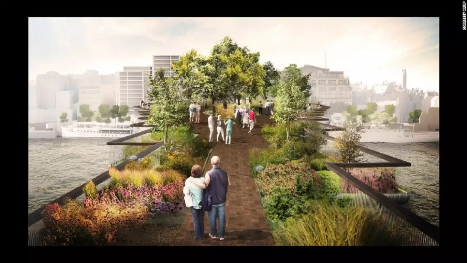 londres tamesis puente jardin