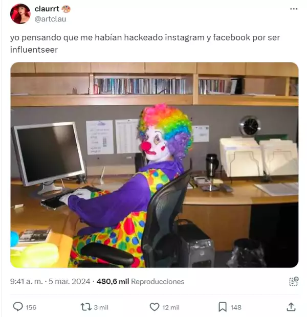 Memes caída de Facebook e Instagram