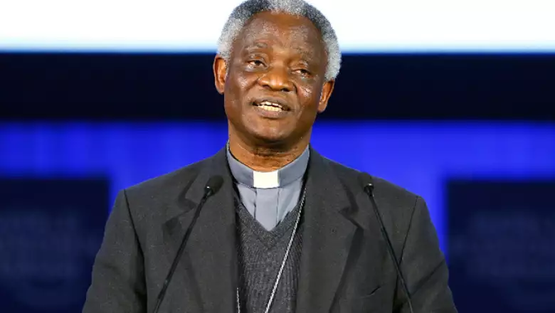 Francisco envió un mensaje, leído por el cardenal Peter Turkson (en la foto), en el que instó a los líderes a poner su riqueza al servicio de la humanidad y no que la gobierne.