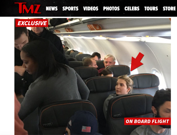 Foto de Ivanka en el avión