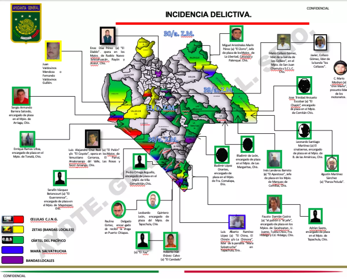 Este mapa es parte de los documentos contenidos en los archivos vulnerados de la Sedena por el grupo guacamaya.