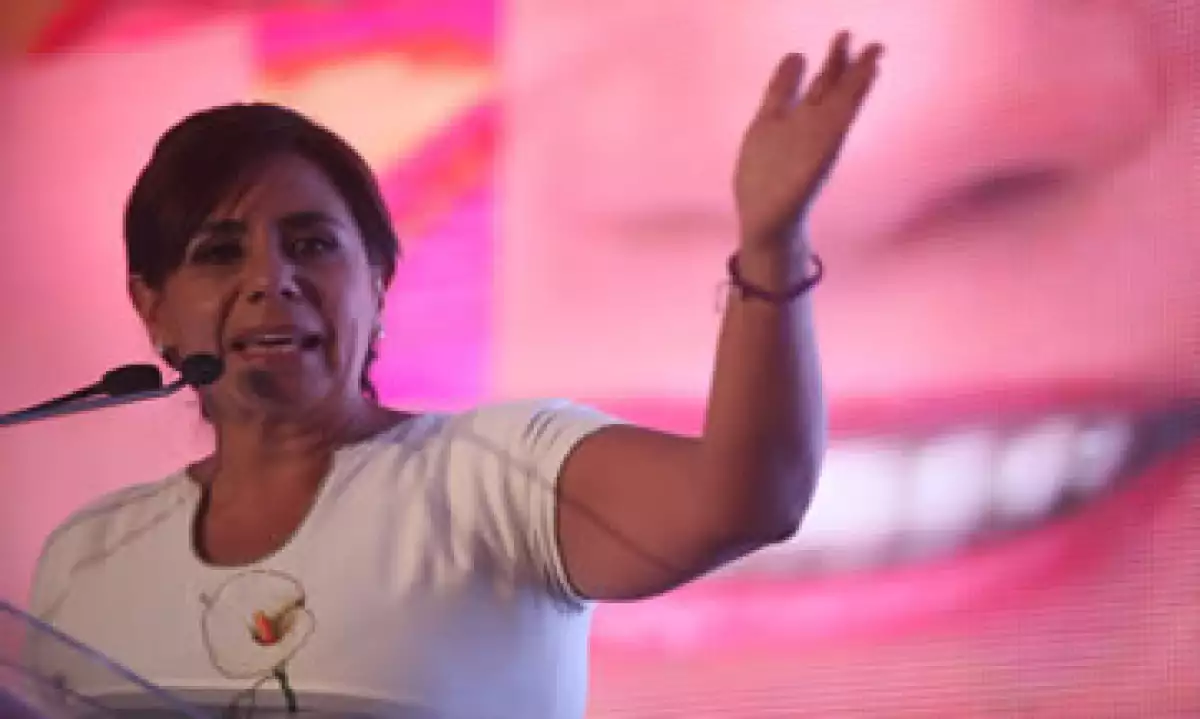 La candidata Luisa María Calderón destacó que el puerto Lázaro Cárdenas puede generar mucha riqueza. (Foto: Cuartoscuro )