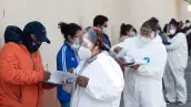 Personal Médico realizó pruebas de antígeno o conocidas como "pruebas rápidas" a capitalinos que presentaron síntomas de Covid-19 en el kiosko de Prolongación Allende San Ignacio, alcaldía Iztapalapa