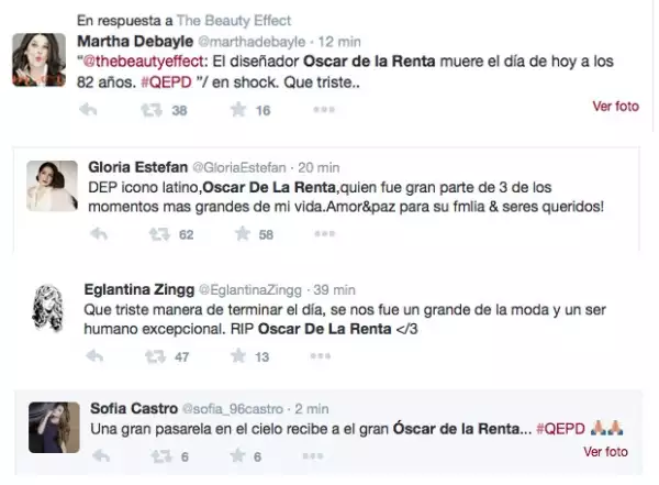 Sorprendidos, artistas y socialités expresaron su sentir al escuchar la noticia.