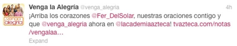 Sus compañeros del programa matutino también demostraron su apoyo a Del Solar.
