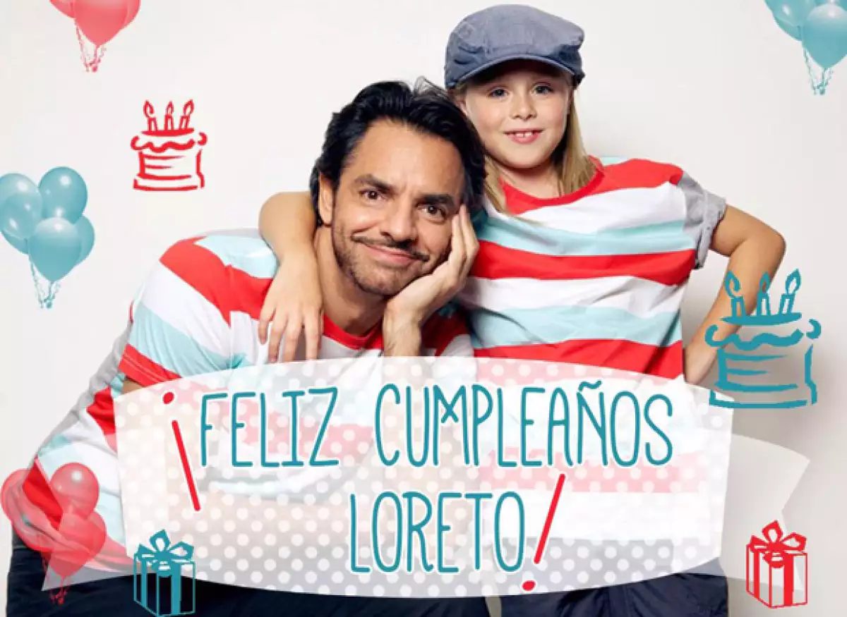 Con esta imagen y un tierno mensaje en Twitter, fue como Eugenio Derbez felicitó a Loreto.
