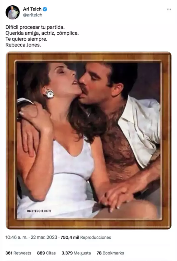 La polémica foto con la que Ari Telch despidió a Rebecca Jones