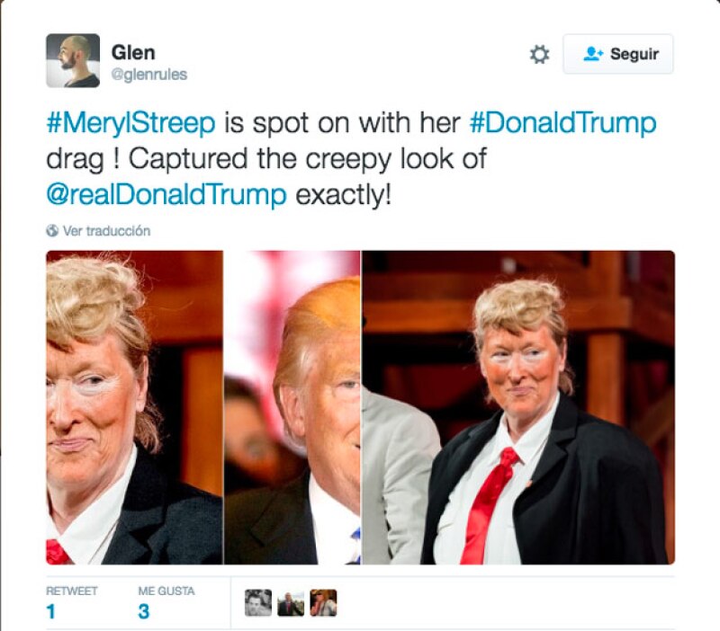 La actriz parodió a Trump durante una puesta en escena en Nueva York.