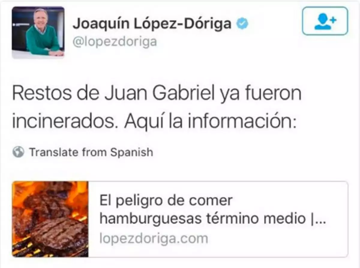 El periodista cometió en Twitter un error que muchos tomaron con gran sentido del humor.
