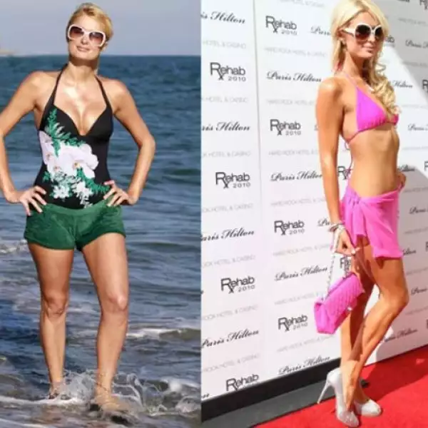 Paris Hilton siempre ha sido esbelta, pero ahora lo está más, pues anteriormente hasta se le veía busto cosa que ahora ni se le nota.