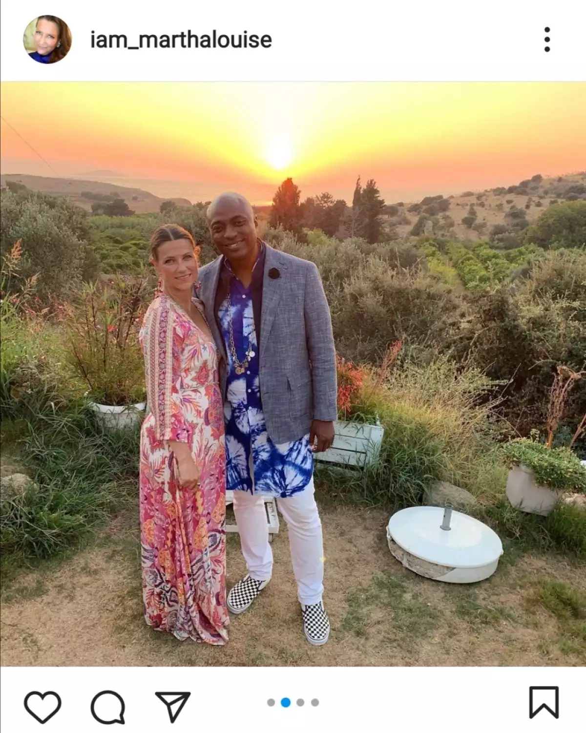 Marta Luisa de Noruega y Durek Verret