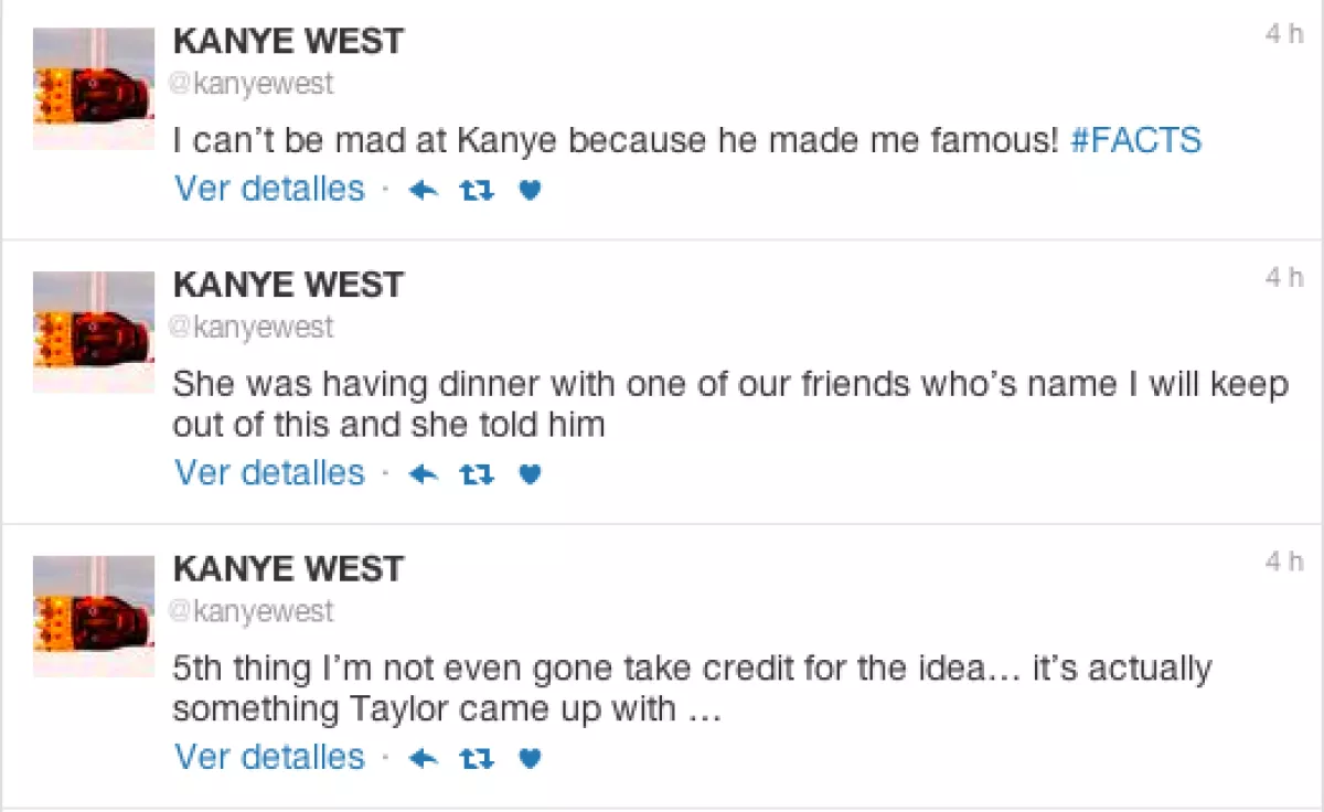 Kanye dice que Taylor ya sabía de la letra antes de ser lanzada.