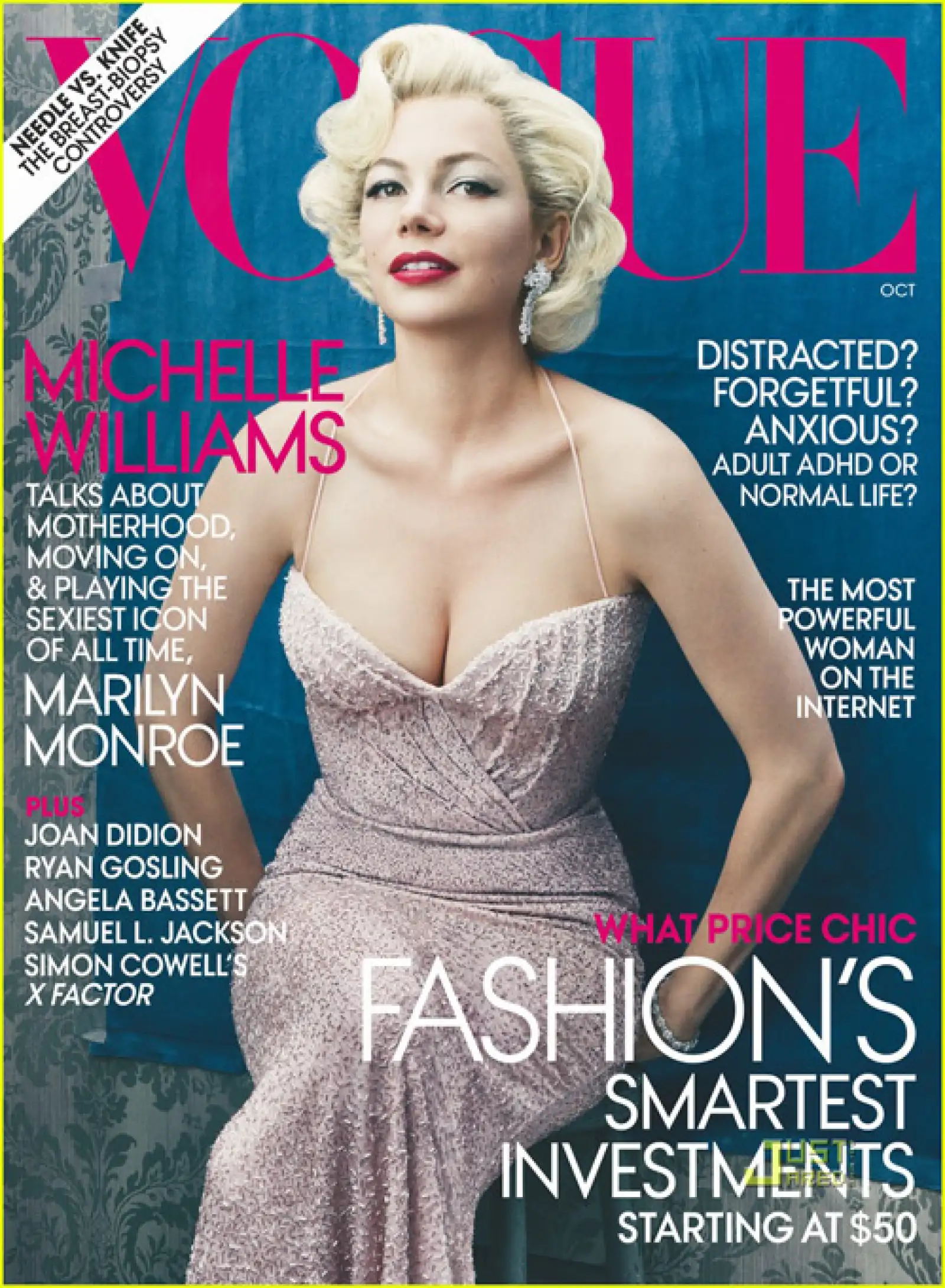 Michelle William para la revista Vogue en su edición de septiembre de 2011.