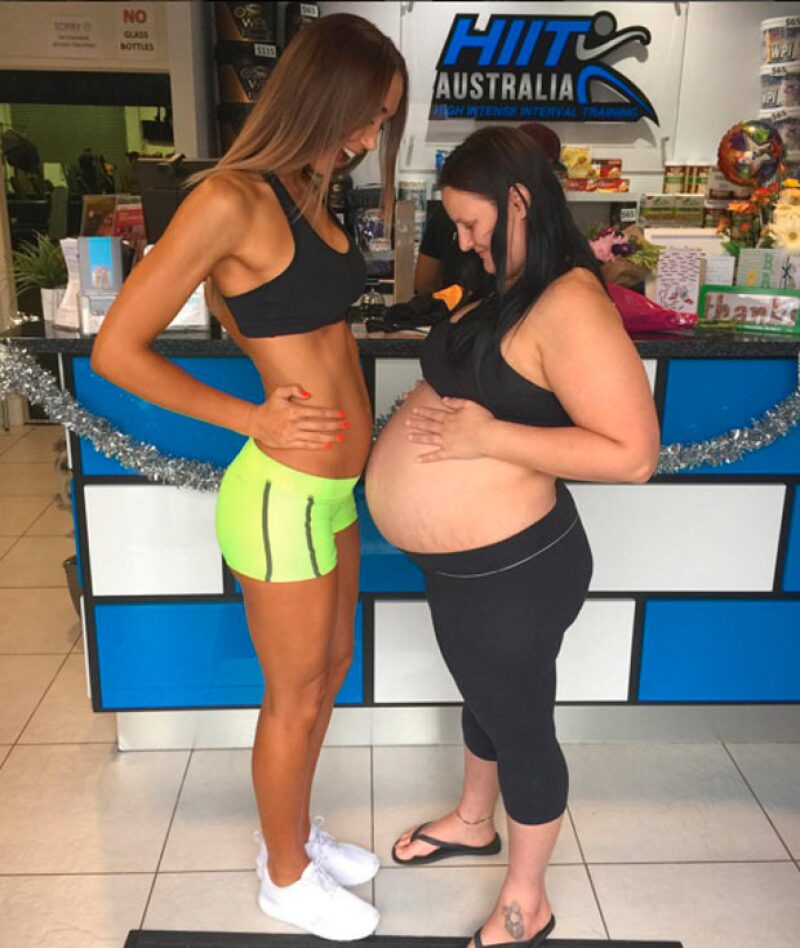 Esta fue la fotografía que se hizo viral debido a la diferencia entre una pancita y otra.