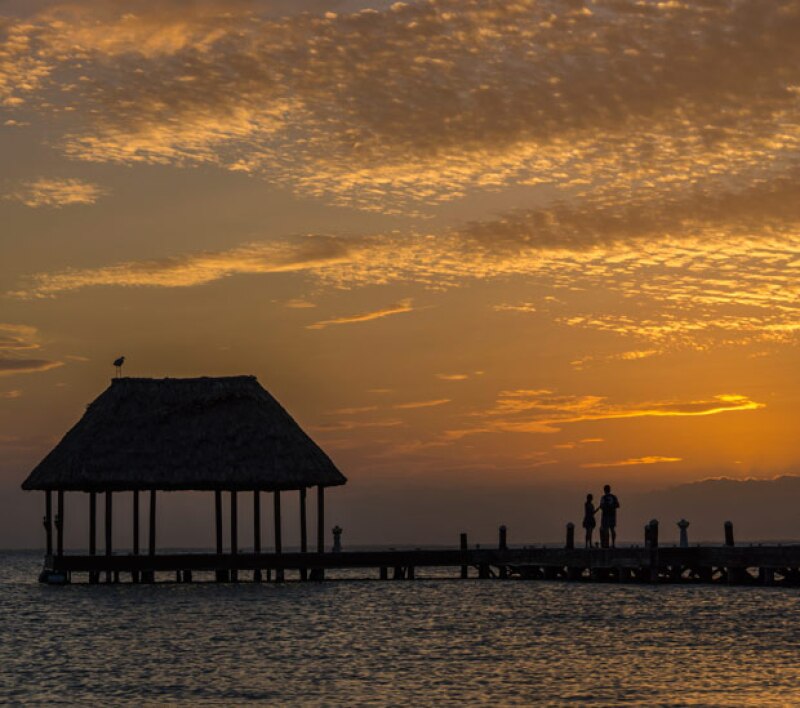 Atardecer en Holbox.