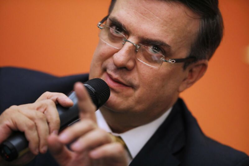 Mexico's Foreign Affairs Secretary Ebrard Holds Press Conference On Tariff Talks