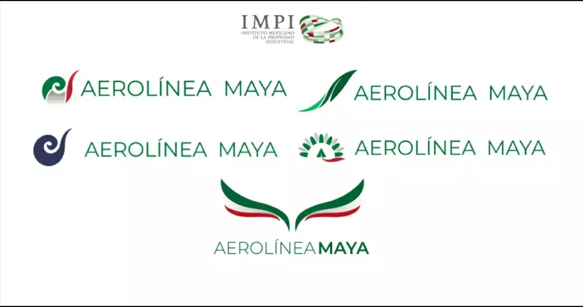 Los 5 logos que registró el gobierno para la nueva Aerolínea Maya