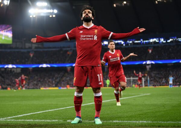 El festejo de Mo Salah