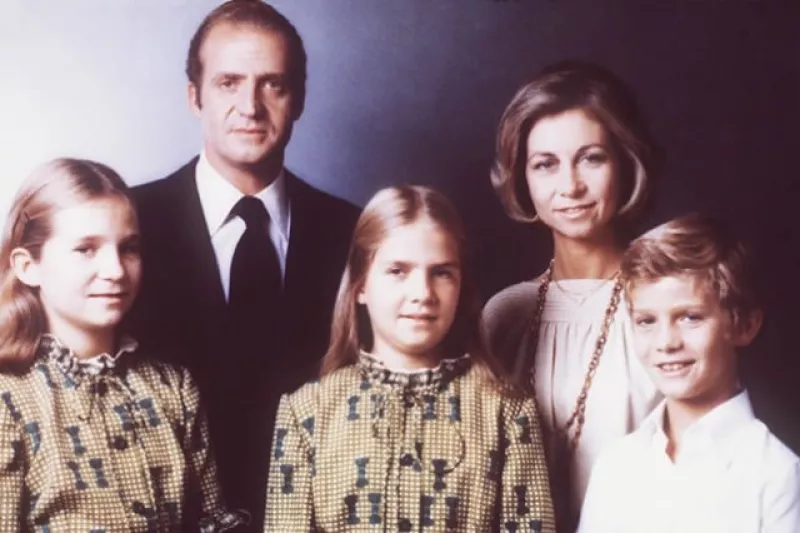 El rey Juan Carlos, la reina Sofía, el príncipe y las infantas en 1979.