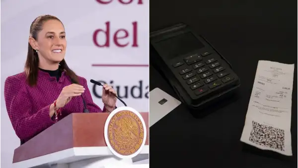 La presidenta Claudia Sheinbaum durante su conferencia de prensa en Palacio Nacional.