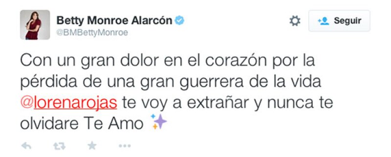 La conductora dio sus condolencias.