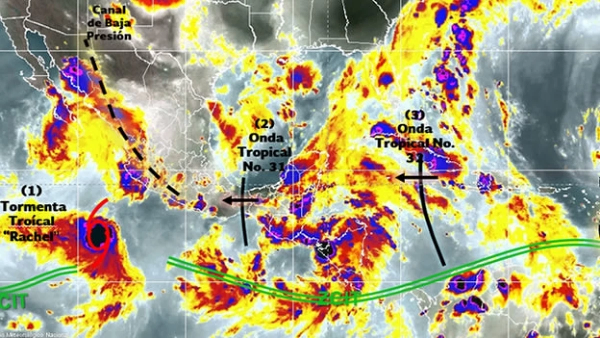 Los fenómenos meteorológicos que provocarán lluvias en el territorio nacional en las próximas horas