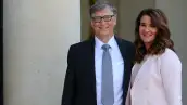 French President Receives Bill Gates, the co-Founder of the Microsoft Company At Elysee Palace