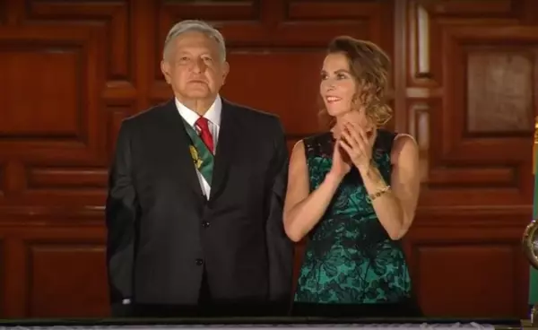 El Presidente Andrés Manuel López Obrador y Beatriz Gutiérrez Müller