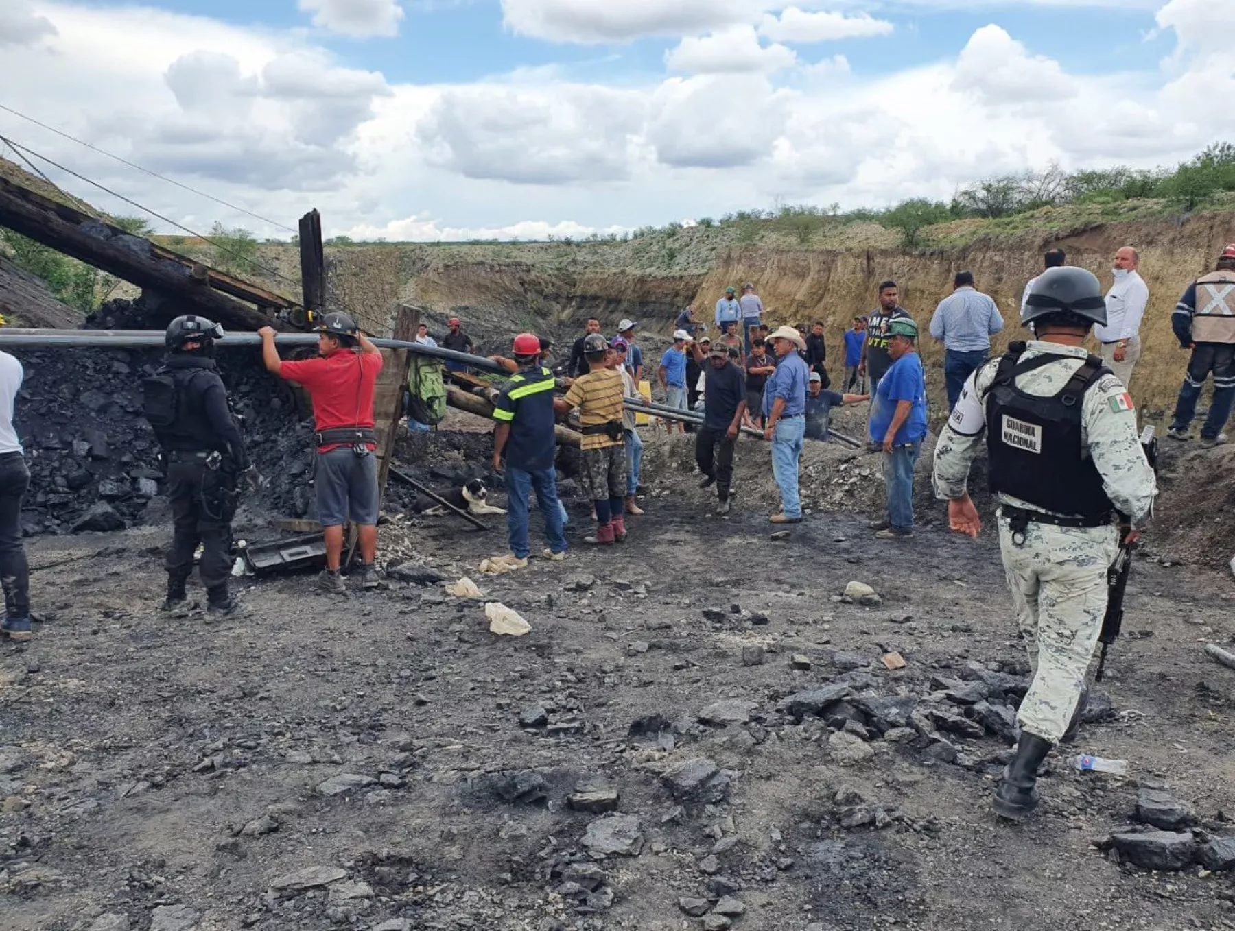 Derrumbe en mina de Coahuila