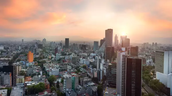 Vista panorámica de la Ciudad de México.  