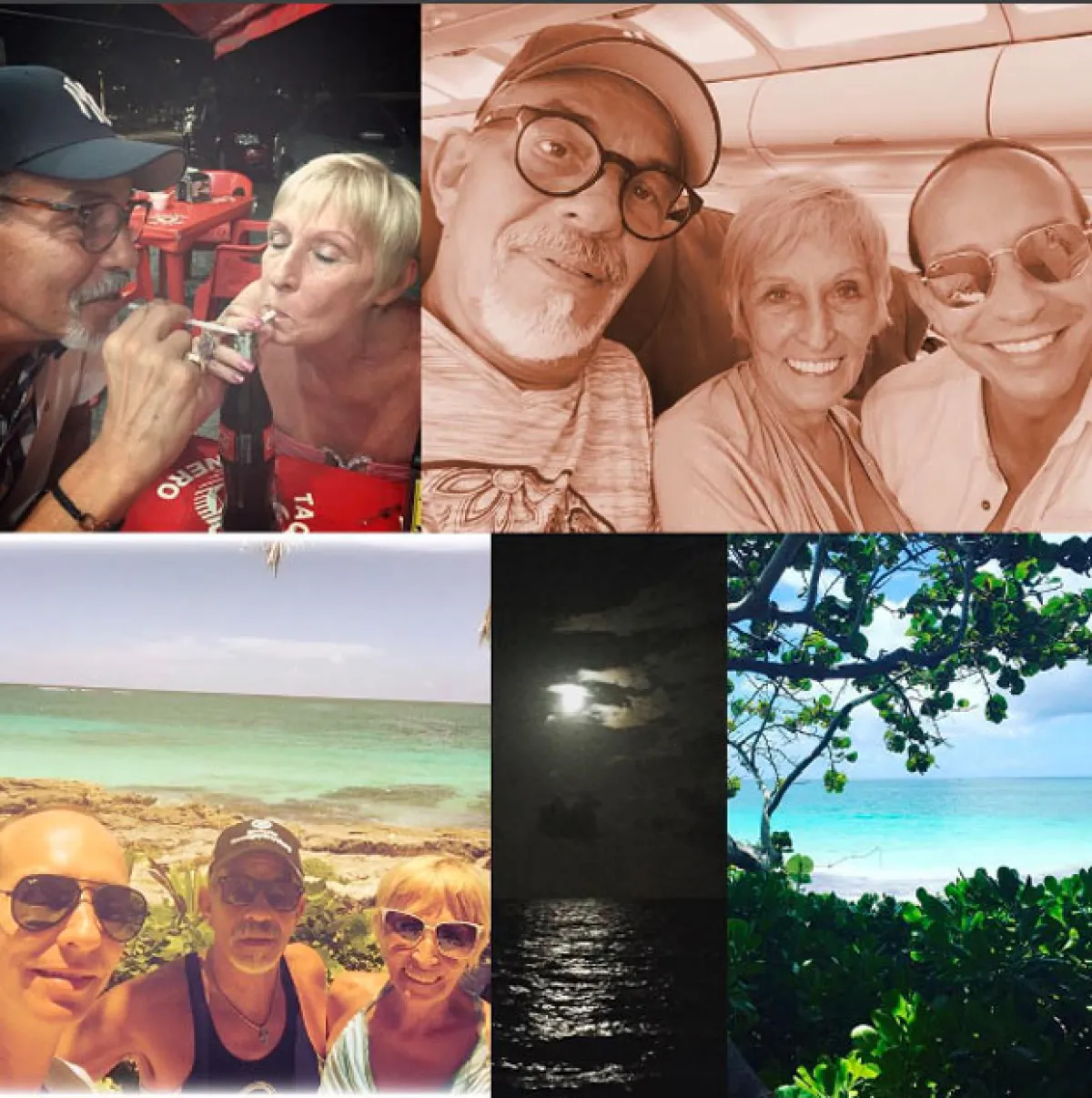 Erik también se encontraba fuera de casa disfrutando de unas vacaciones con sus padres.