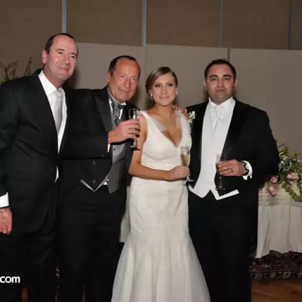 Carlos y Eduardo González Cueto,Susana Cueto y Salomón Marón