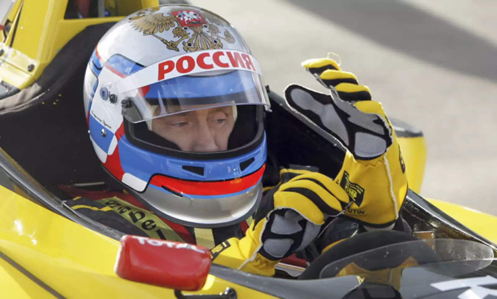 Putin participó en las pruebas del equipo Renault de Fórmula Uno.