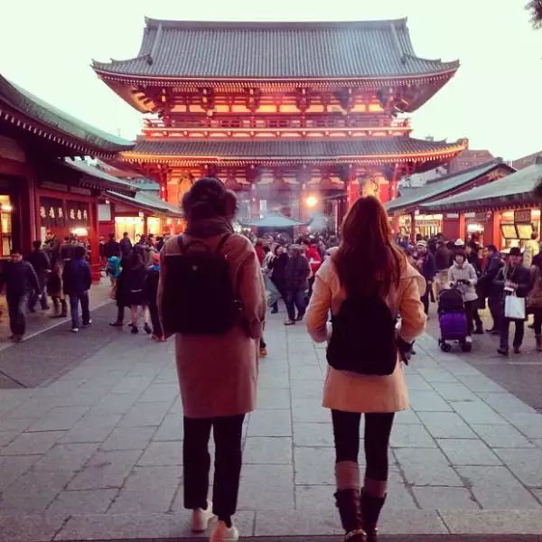 En el templo Sense-jo en Tokio.