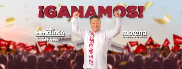 Julio Menchaca, candidato de Morena, se declaró ganador en Hidalgo.