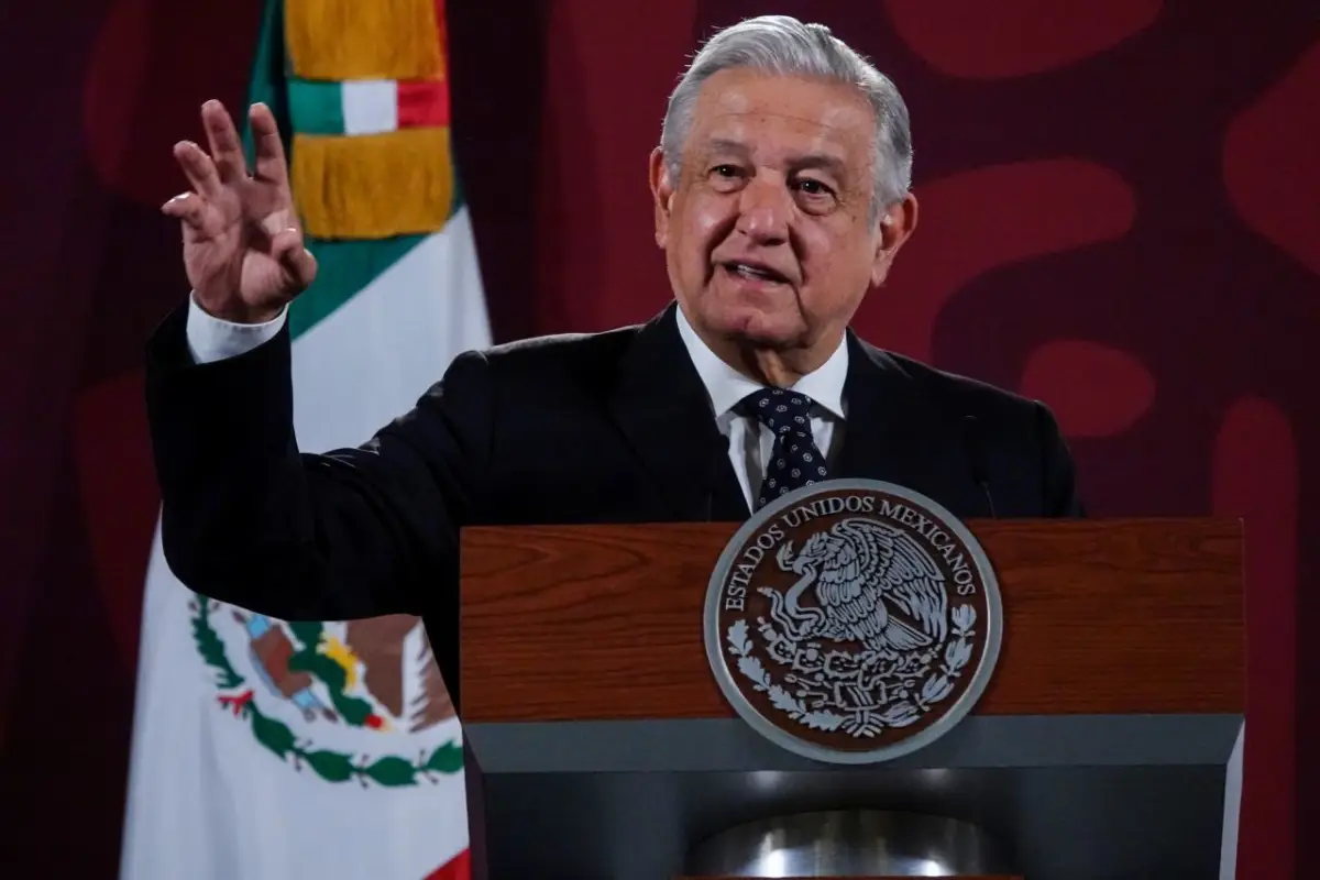 Andrés Manuel López Obrador durante la conferencia mattuina en Palacio Nacional