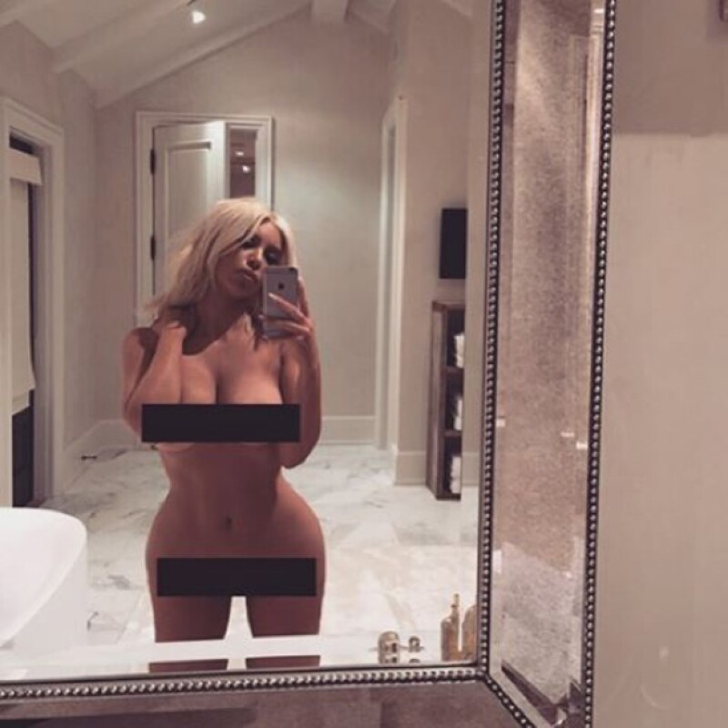 Kim sorprendió a sus seguidores publicando esta reveladora imagen en sus redes sociales.