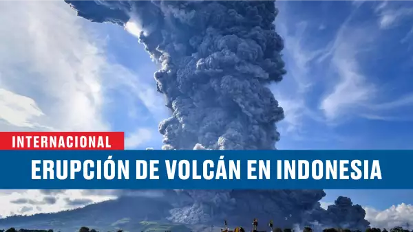 Así fue la erupción del volcán Sinabung en Indonesia  