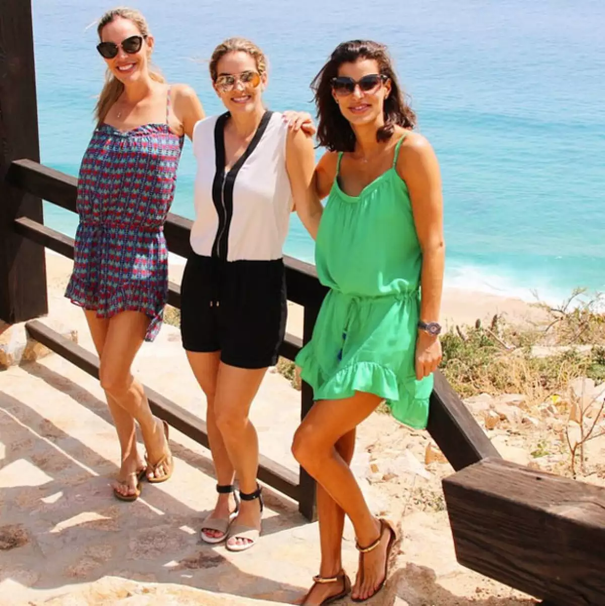 La empresaria viajó al destino turístico durante el fin de semana, acompañada de sus dos hermanas y su papá Ernesto Coppel.