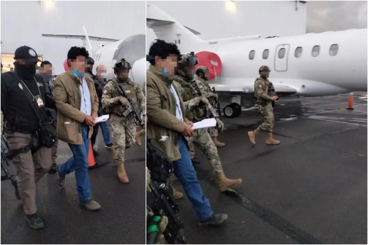 Rafael Caro Quintero es trasladado rodeado de elementos de la marina. Obtuvo un amparo para evitar la extradición. 