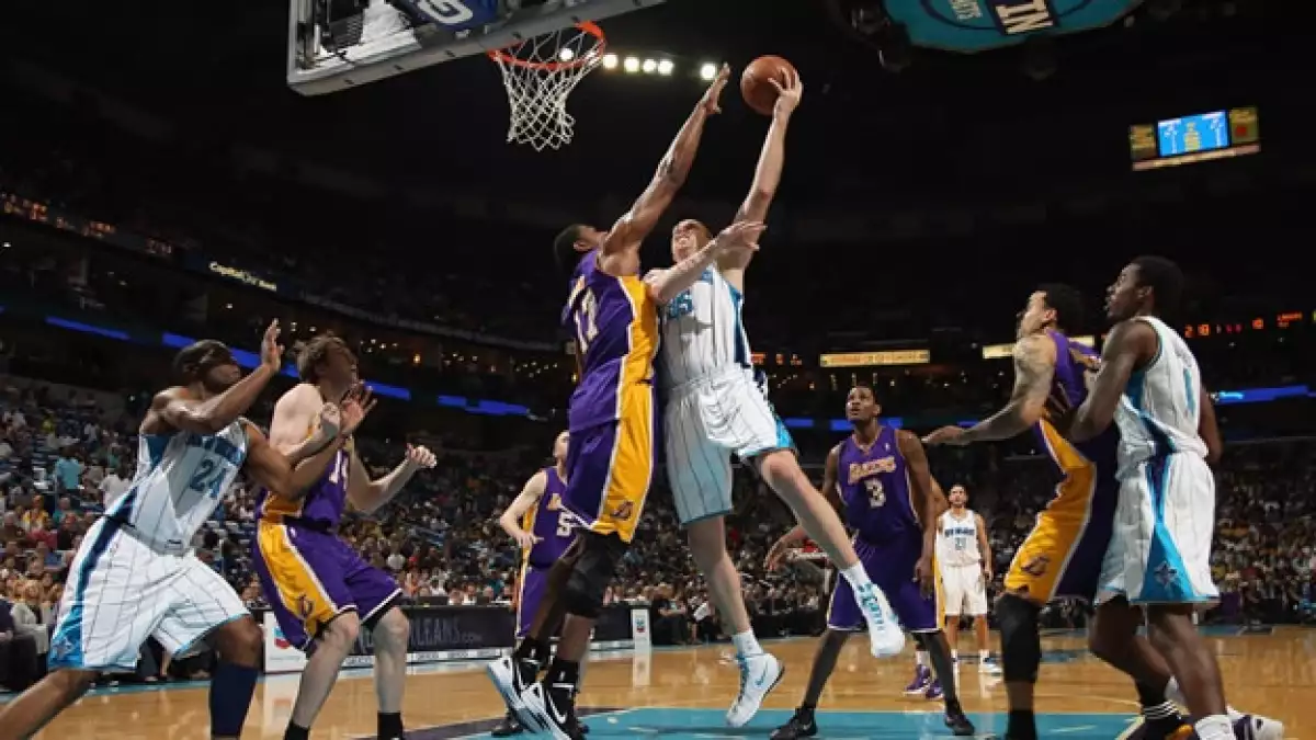 hornets nueva orleans lakers los angeles nba
